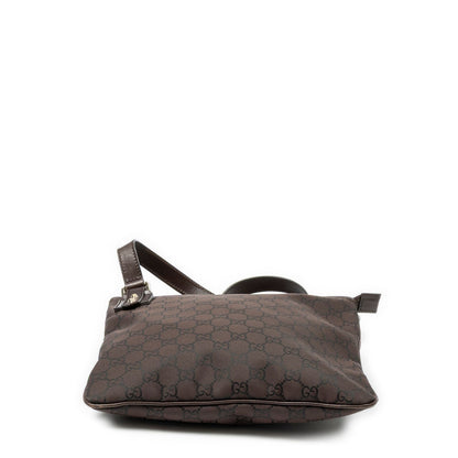 Gucci Cross Belt Bag Brown GG Nylon Canvas — view 6