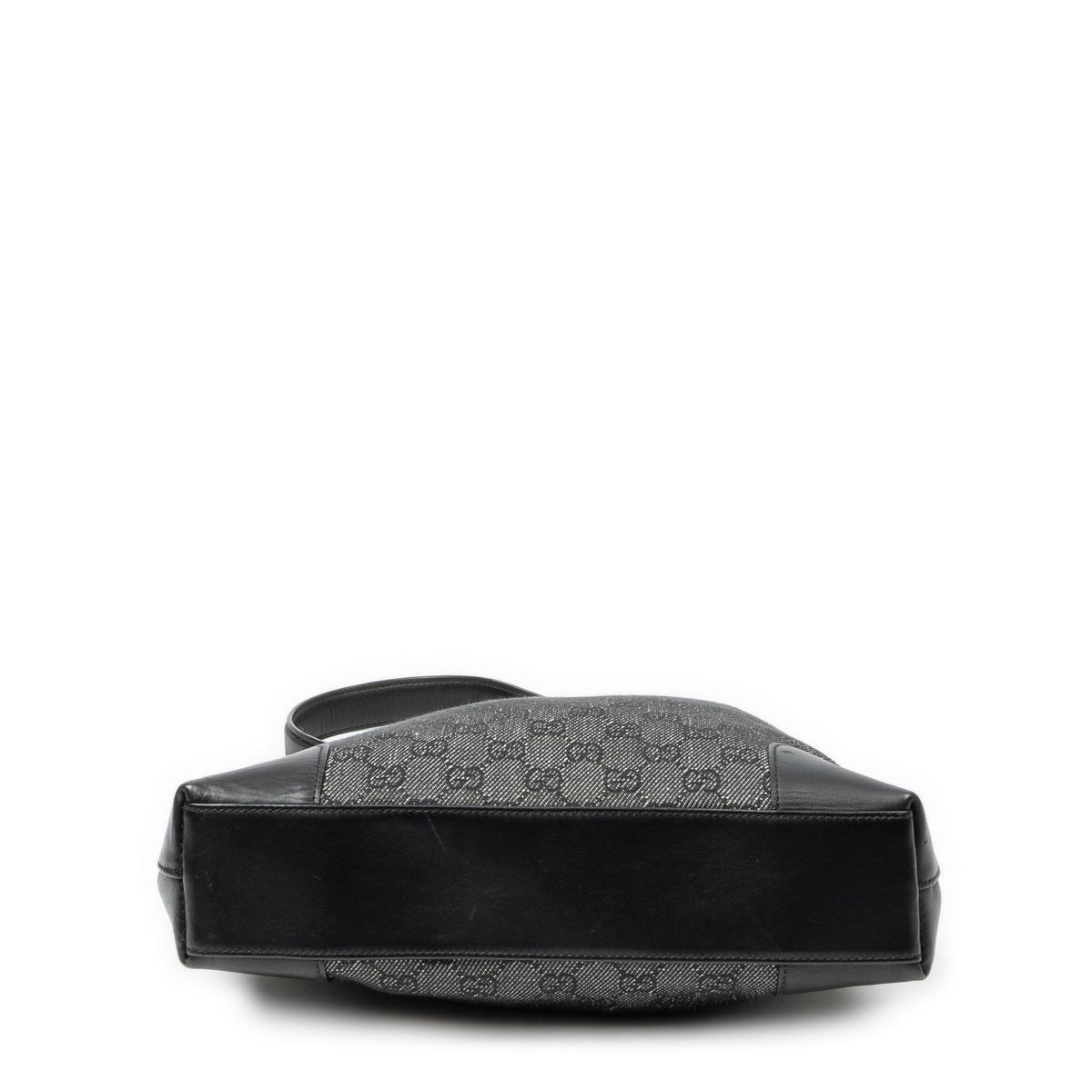 Gucci GG Hobo Shoulder Bag Black Denim Canvas — view 6