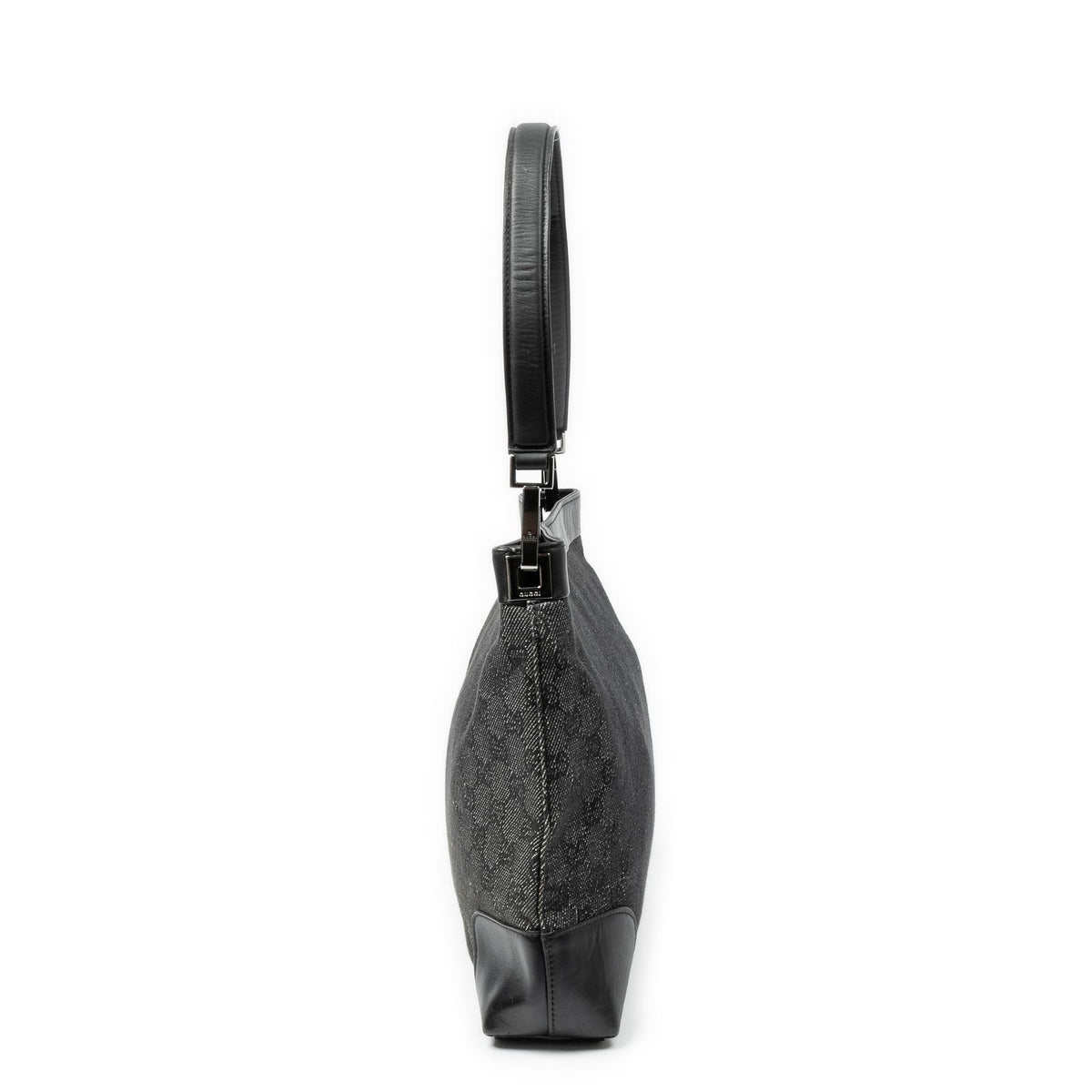 Gucci GG Hobo Shoulder Bag Black Denim Canvas — view 4