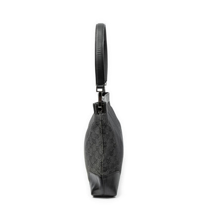 Gucci GG Hobo Shoulder Bag Black Denim Canvas — view 4