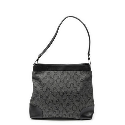 Gucci GG Hobo Shoulder Bag Black Denim Canvas — view 5