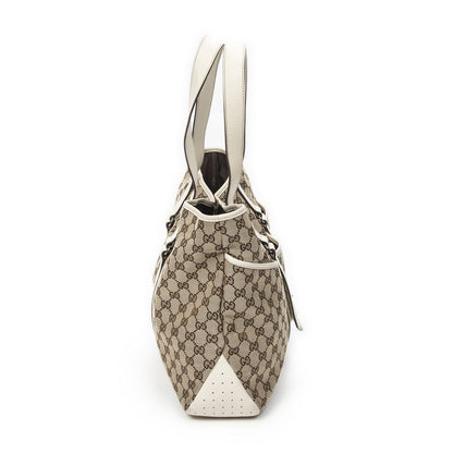 Gucci Shopping Tote Bag White Beige GG Canvas — view 4
