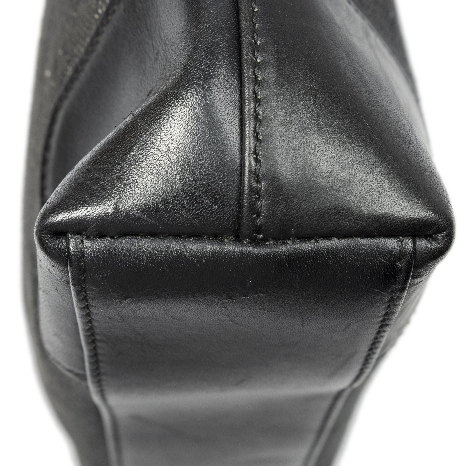 Gucci GG Hobo Shoulder Bag Black Denim Canvas — view 8