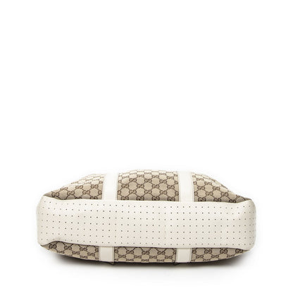 Gucci Shopping Tote Bag White Beige GG Canvas — view 6