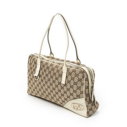 Gucci Britt Satchel Beige Ivory GG Canvas — view 2