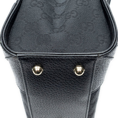 Gucci Nail Head Tote Bag Black GG Canvas — view 8