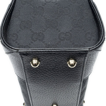 Gucci Nail Head Tote Bag Black GG Canvas — view 7
