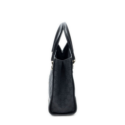 Gucci Nail Head Tote Bag Black GG Canvas — view 4