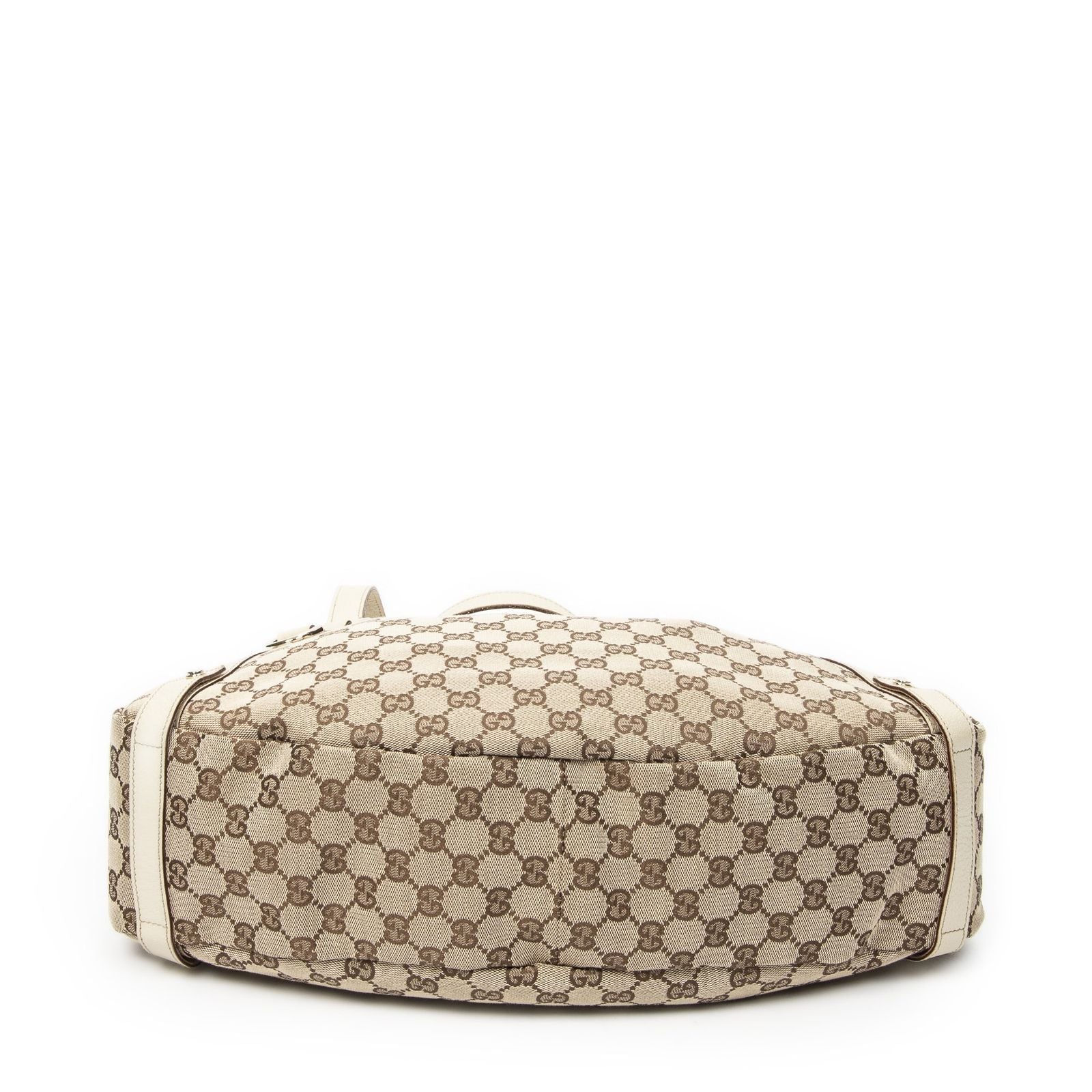 Gucci Abbey Hobo Crossbody Ivory Beige GG Canvas — view 6