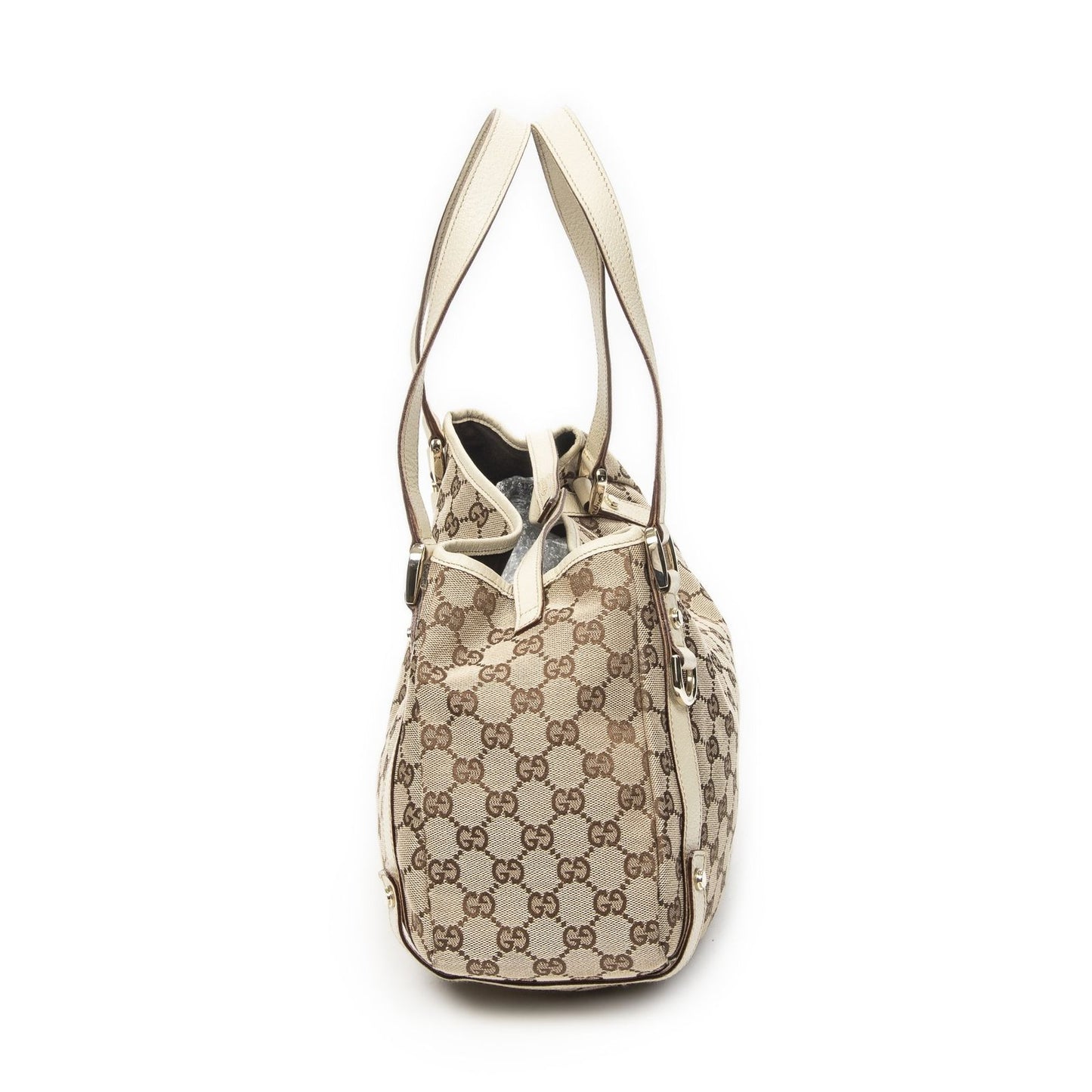 Gucci Abbey Hobo Crossbody Ivory Beige GG Canvas — view 3