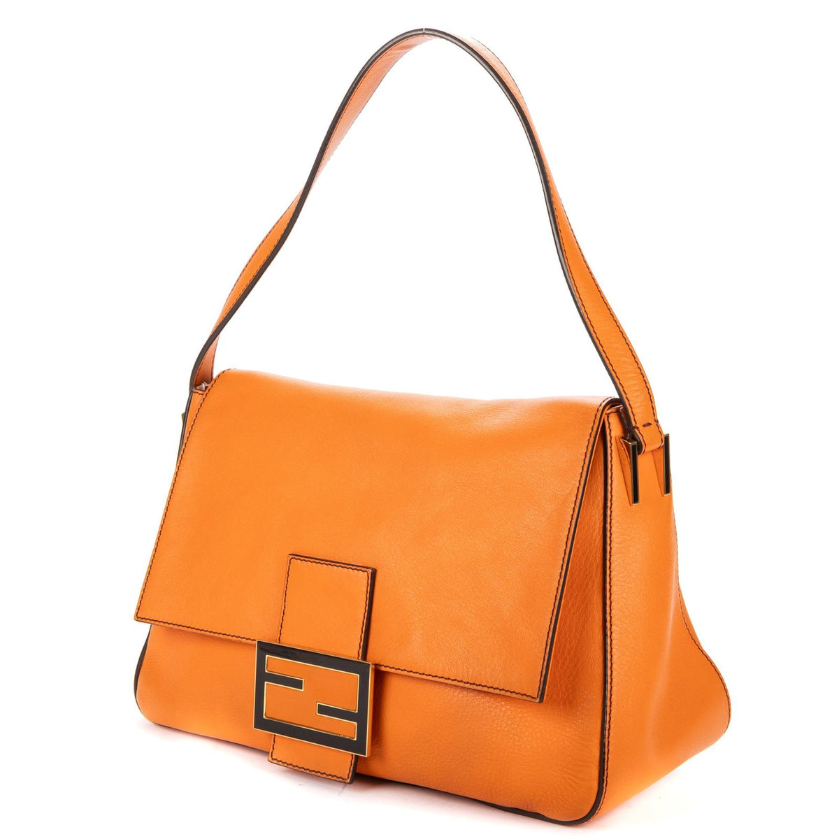 Fendi Mama Forever Orange Pebbled Leather — view 2