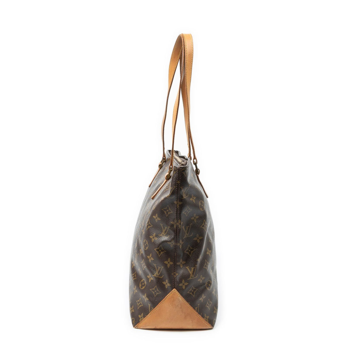 Louis Vuitton Cabas Mezzo Brown Monogram Canvas Tote Bag — view 3