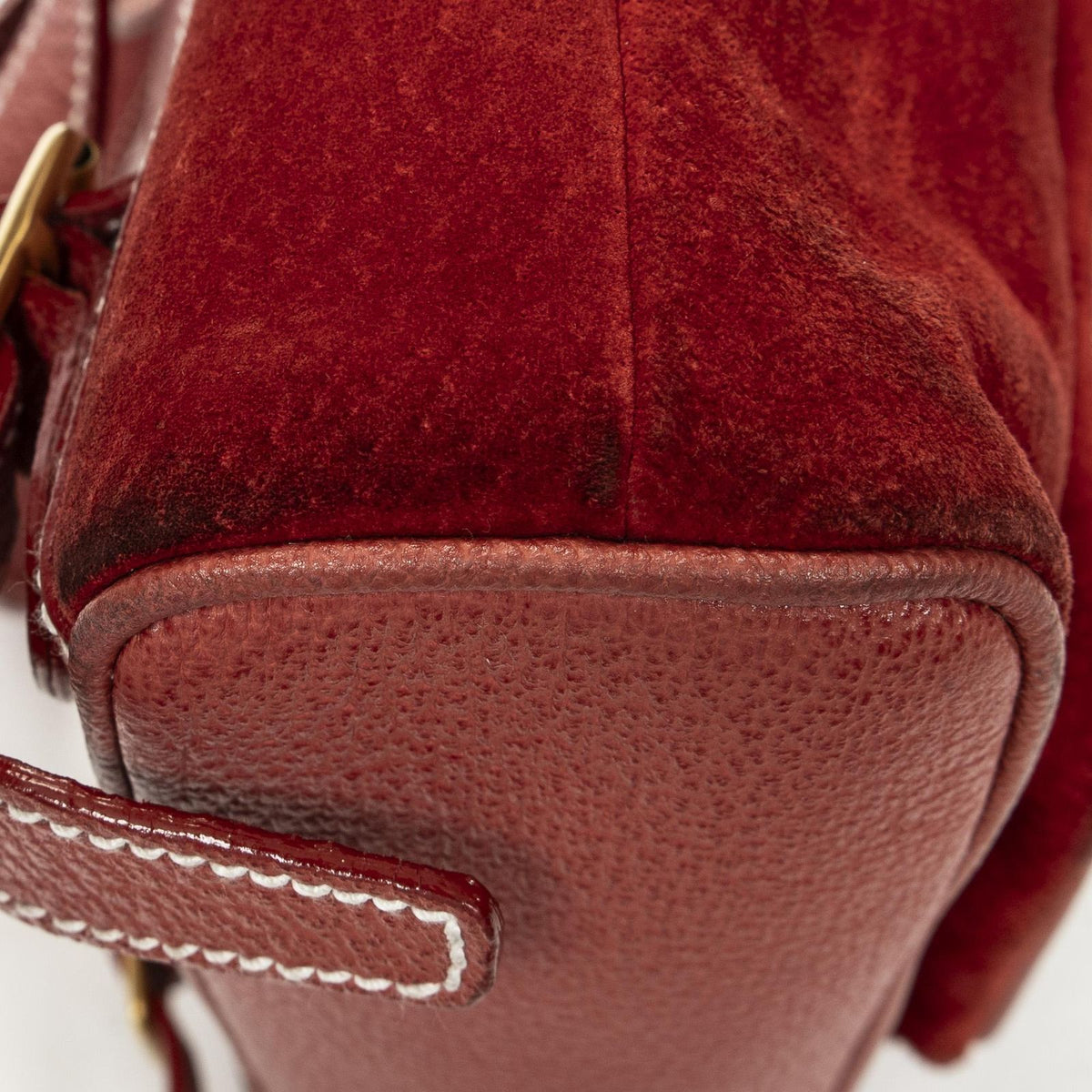 Gucci Mini Bamboo Backpack Red Suede Leather — view 7
