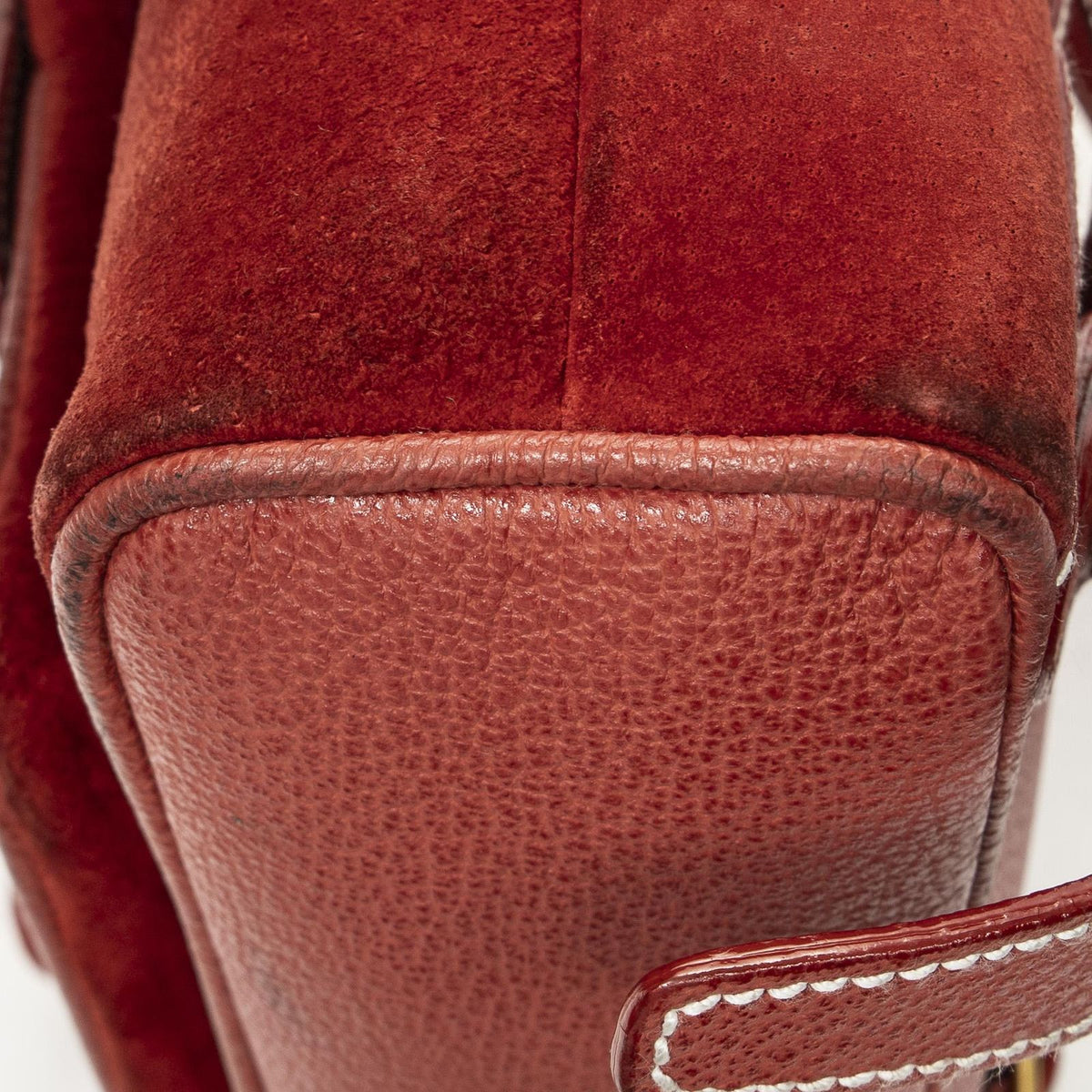 Gucci Mini Bamboo Backpack Red Suede Leather — view 8