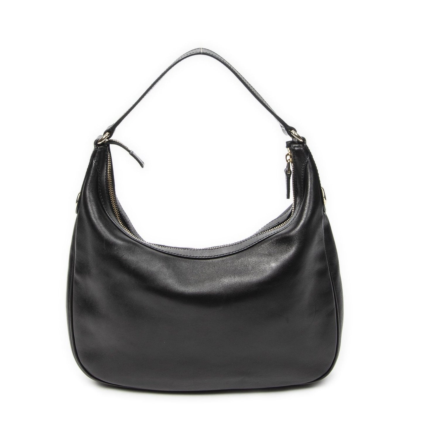 Gucci Signature Hobo Black Calfskin Leather