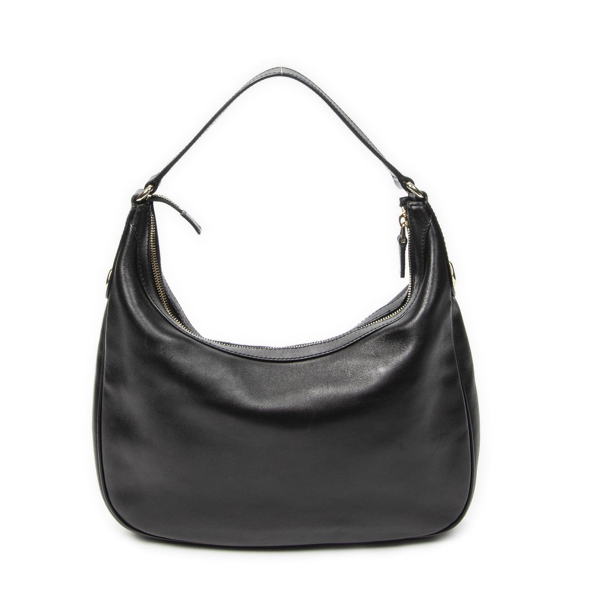 Gucci Signature Hobo Black Calfskin Leather