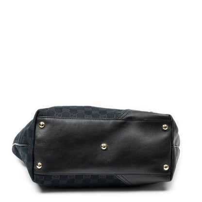 Gucci Small Britt Black GG Canvas Shoulder Bag — view 6