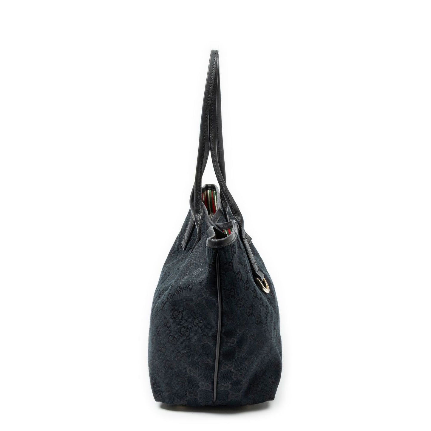 Gucci Small Britt Black GG Canvas Shoulder Bag — view 4
