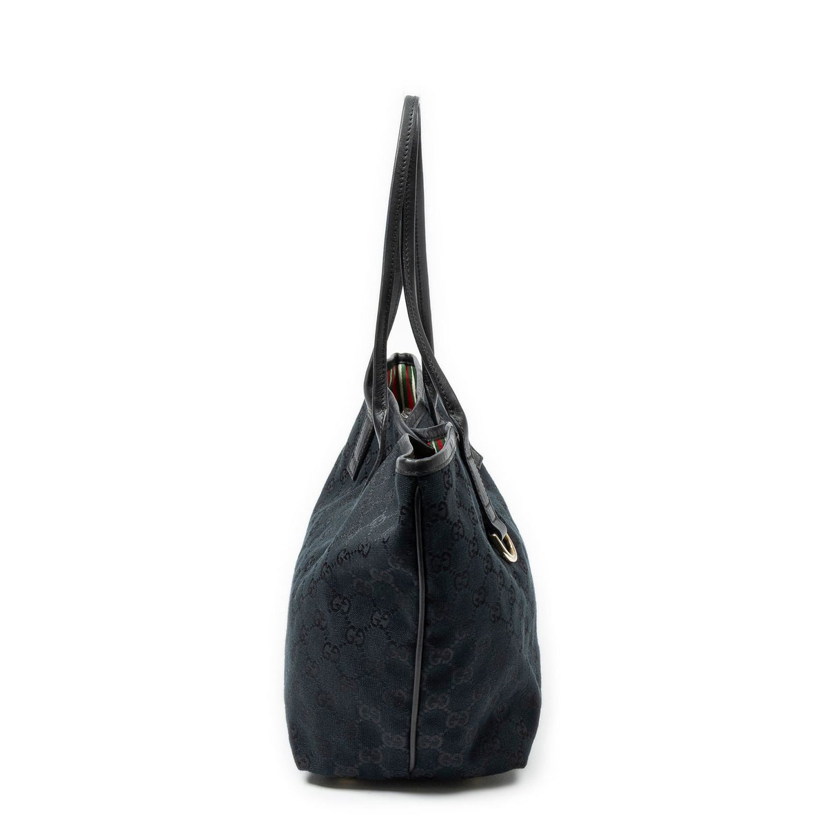 Gucci Small Britt Black GG Canvas Shoulder Bag — view 4