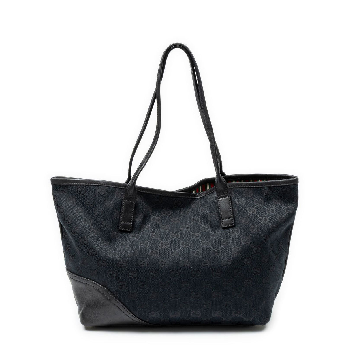 Gucci Small Britt Black GG Canvas Shoulder Bag — view 5