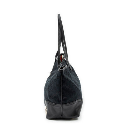 Gucci Small Britt Black GG Canvas Shoulder Bag — view 3