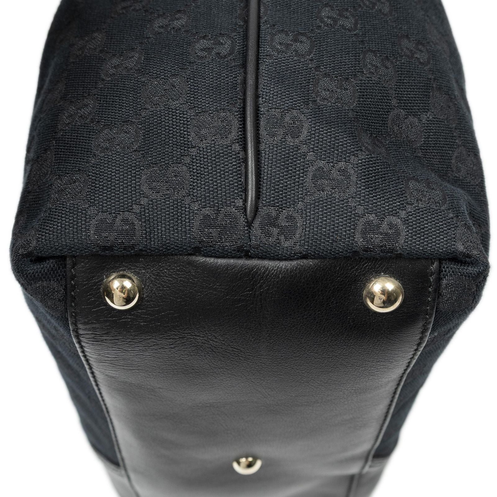 Gucci Small Britt Black GG Canvas Shoulder Bag — view 8