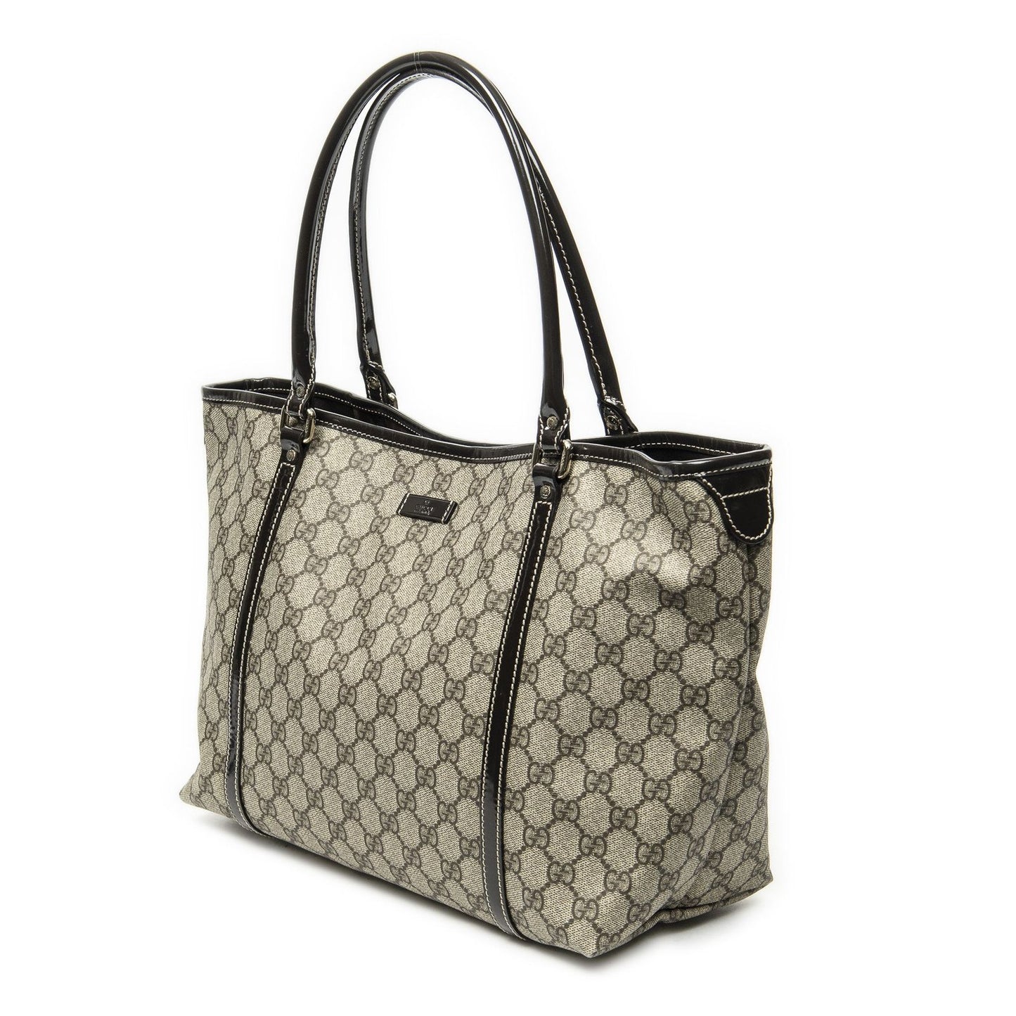 Gucci Joy Tote Bag Beige Dark Brown Supreme Canvas — view 2