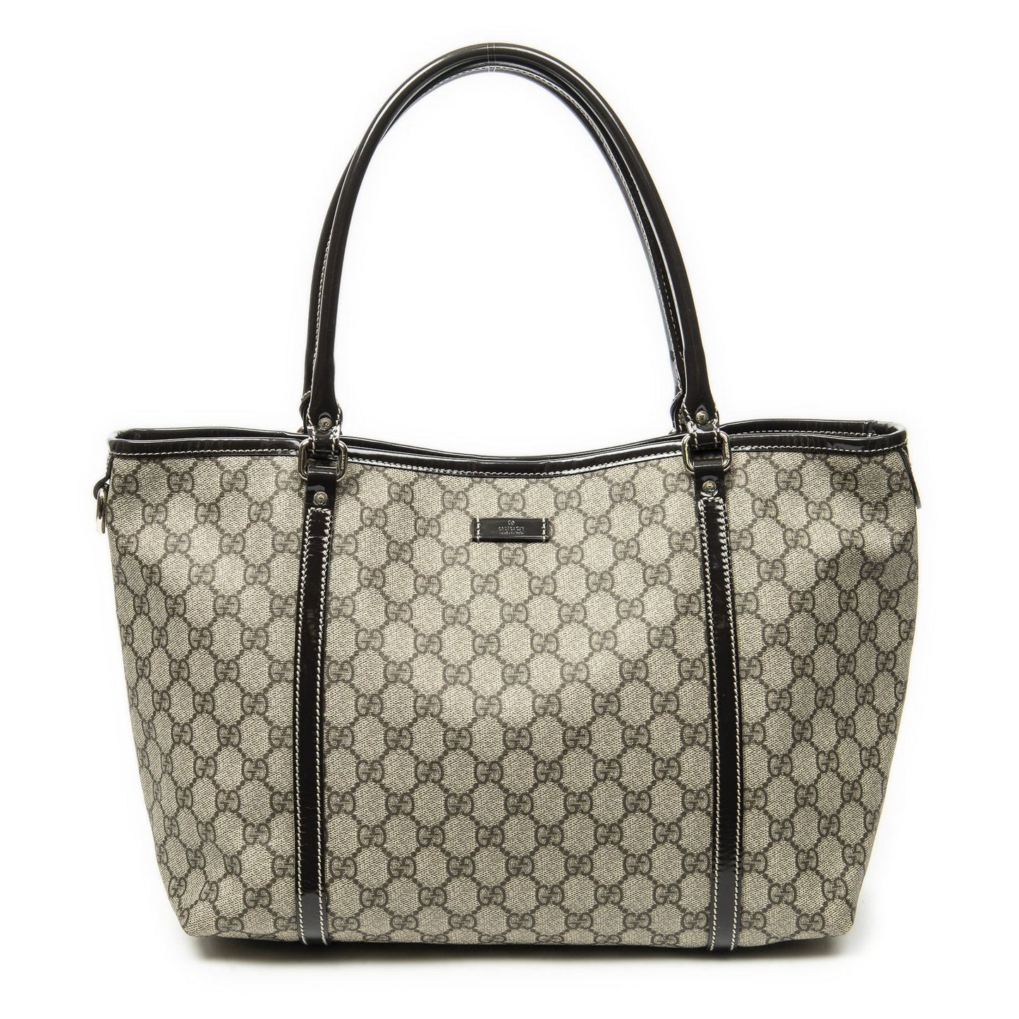 Gucci Joy Tote Bag Beige Dark Brown Supreme Canvas