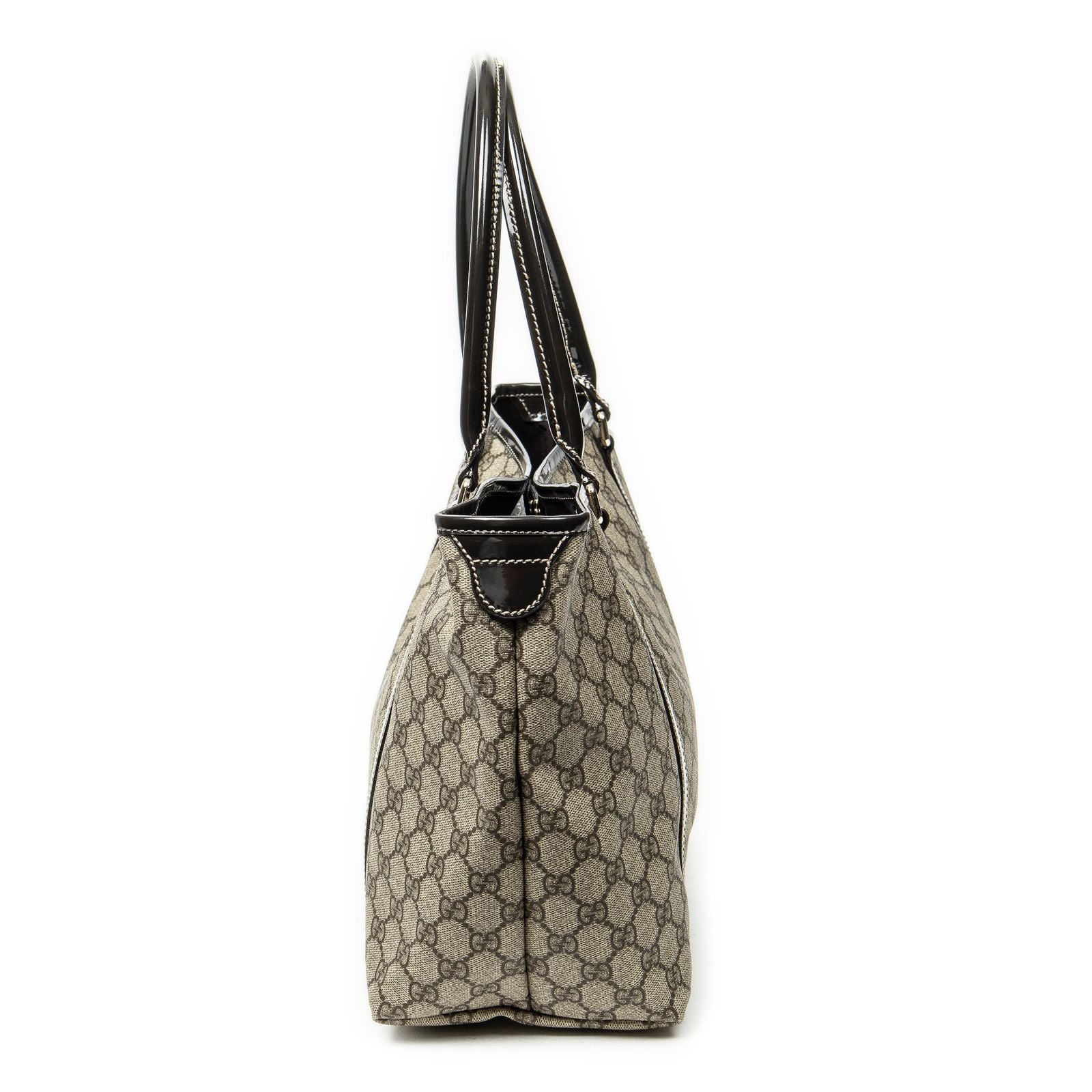 Gucci Joy Tote Bag Beige Dark Brown Supreme Canvas — view 3