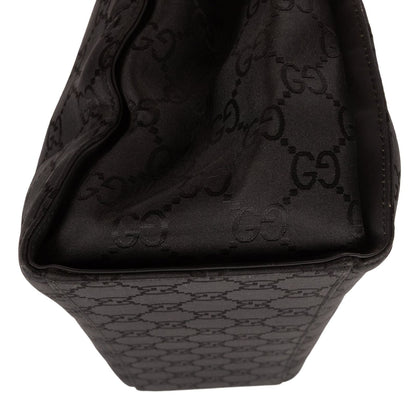 Gucci Bamboo Top Handle Black GG Canvas — view 8