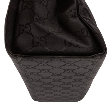 Gucci Bamboo Top Handle Black GG Canvas — view 7