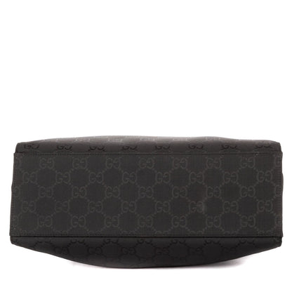 Gucci Bamboo Top Handle Black GG Canvas — view 6