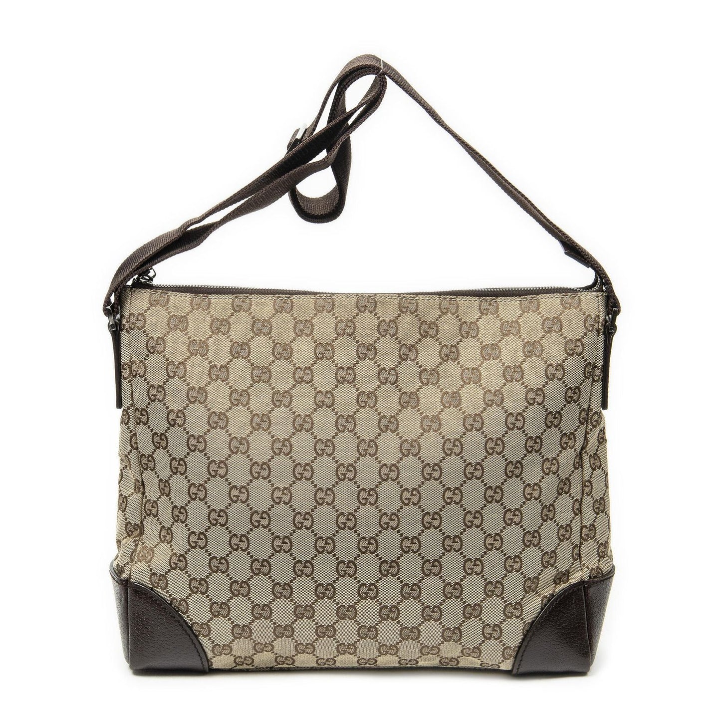 Gucci Zip Messenger Beige Brown GG Canvas — view 5