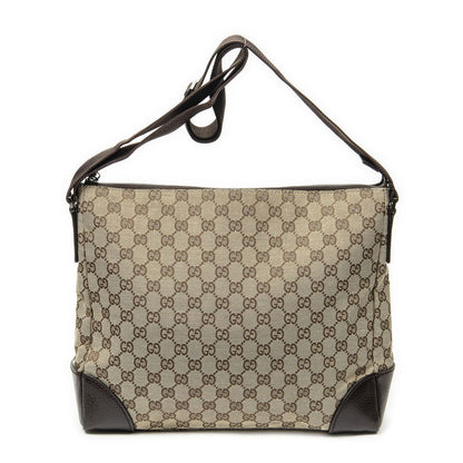 Gucci Zip Messenger Beige Brown GG Canvas — view 5