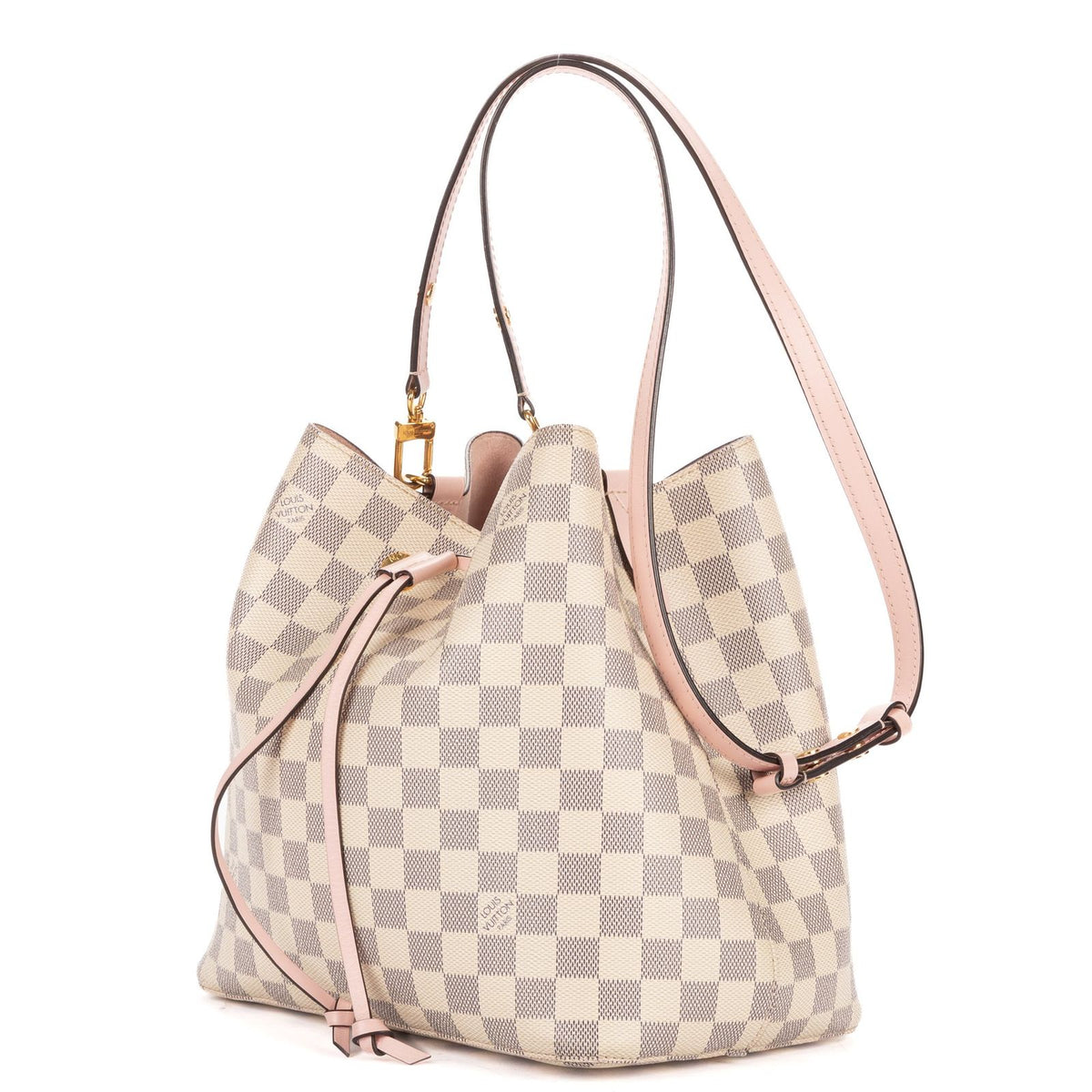 Louis Vuitton Neo Noe Ivory Pink Damier Azur Bucket Bag — view 2