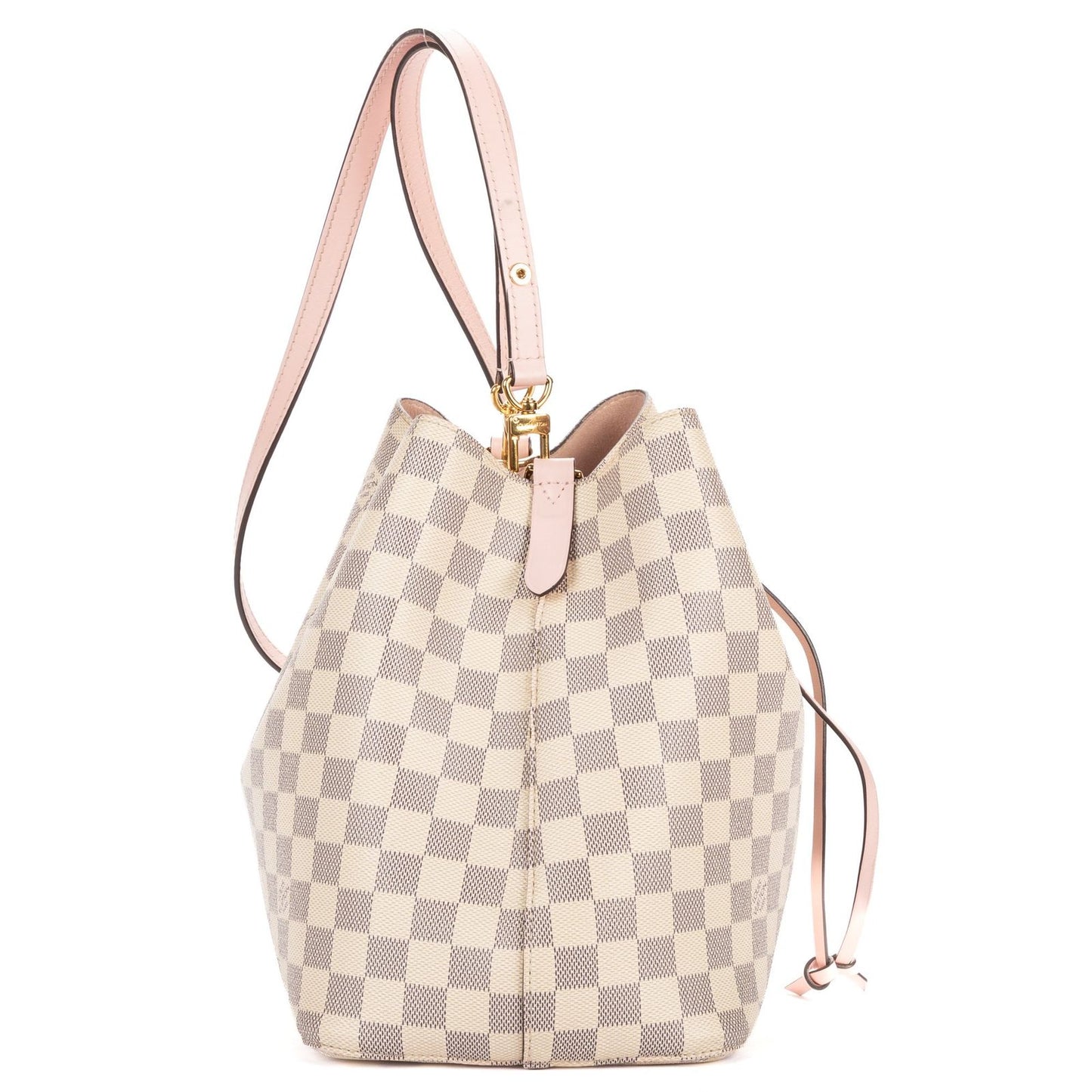 Louis Vuitton Neo Noe Ivory Pink Damier Azur Bucket Bag — view 4