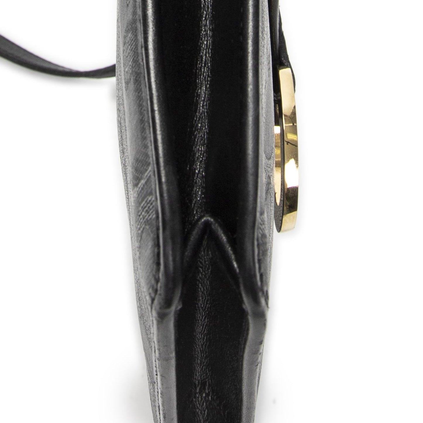 Dior Vintage Rectangular Flap Bag Black Maxi Trotter Pattern Canvas — view 7