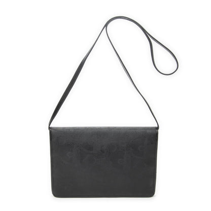 Dior Vintage Rectangular Flap Bag Black Maxi Trotter Pattern Canvas — view 5