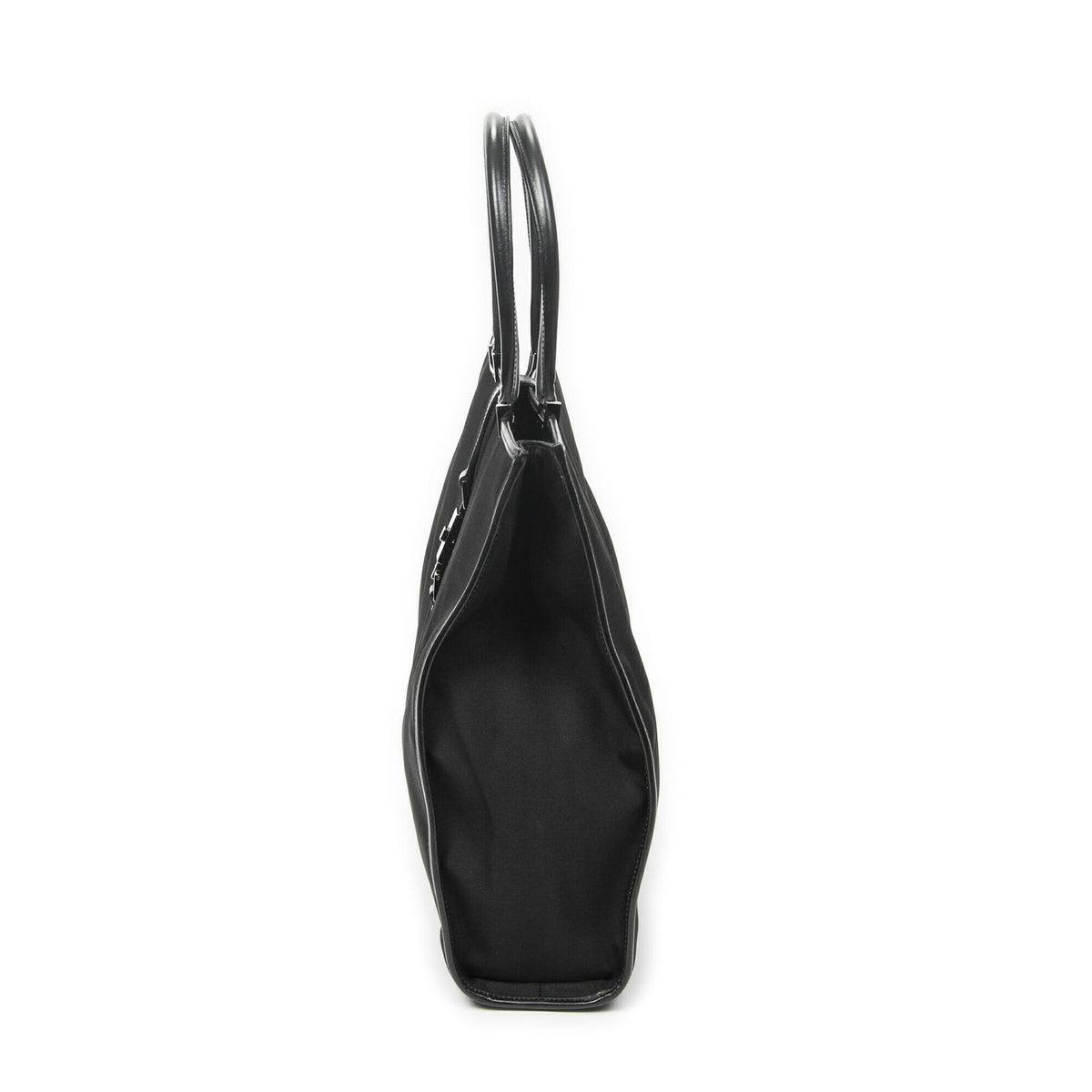 Gucci Bardot Tall Tote Bag Black Nylon Canvas — view 3