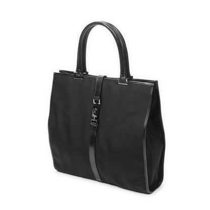 Gucci Bardot Tall Tote Bag Black Nylon Canvas — view 2