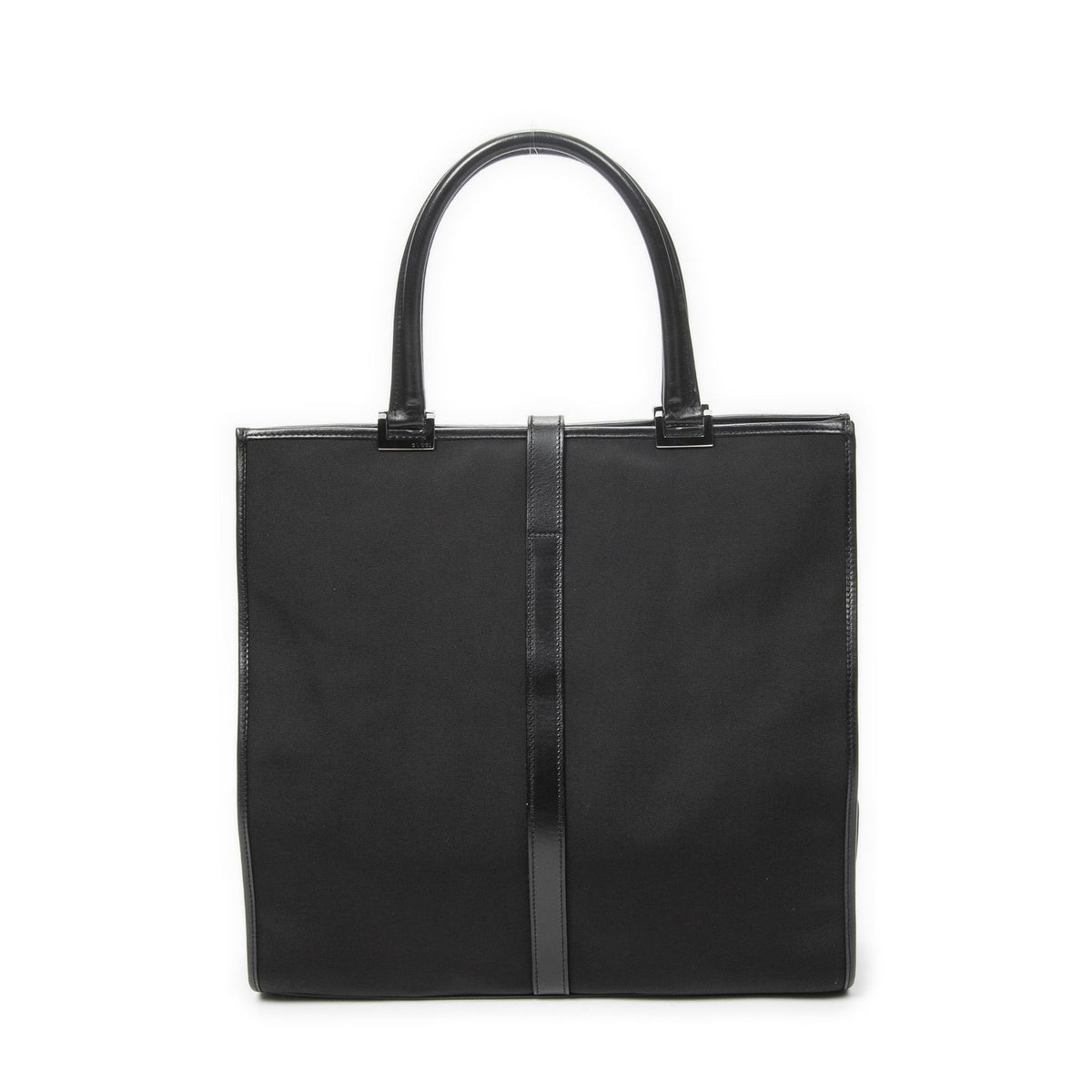 Gucci Bardot Tall Tote Bag Black Nylon Canvas — view 5