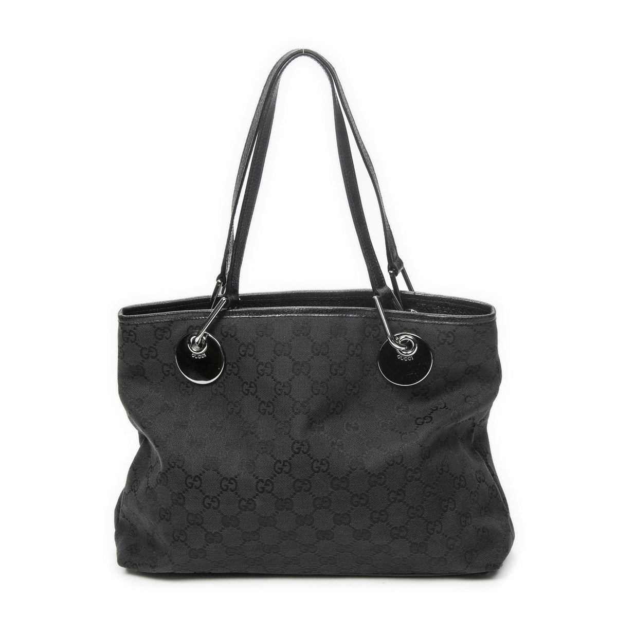 Gucci Eclipse Tote Bag Black GG Canvas — view 5