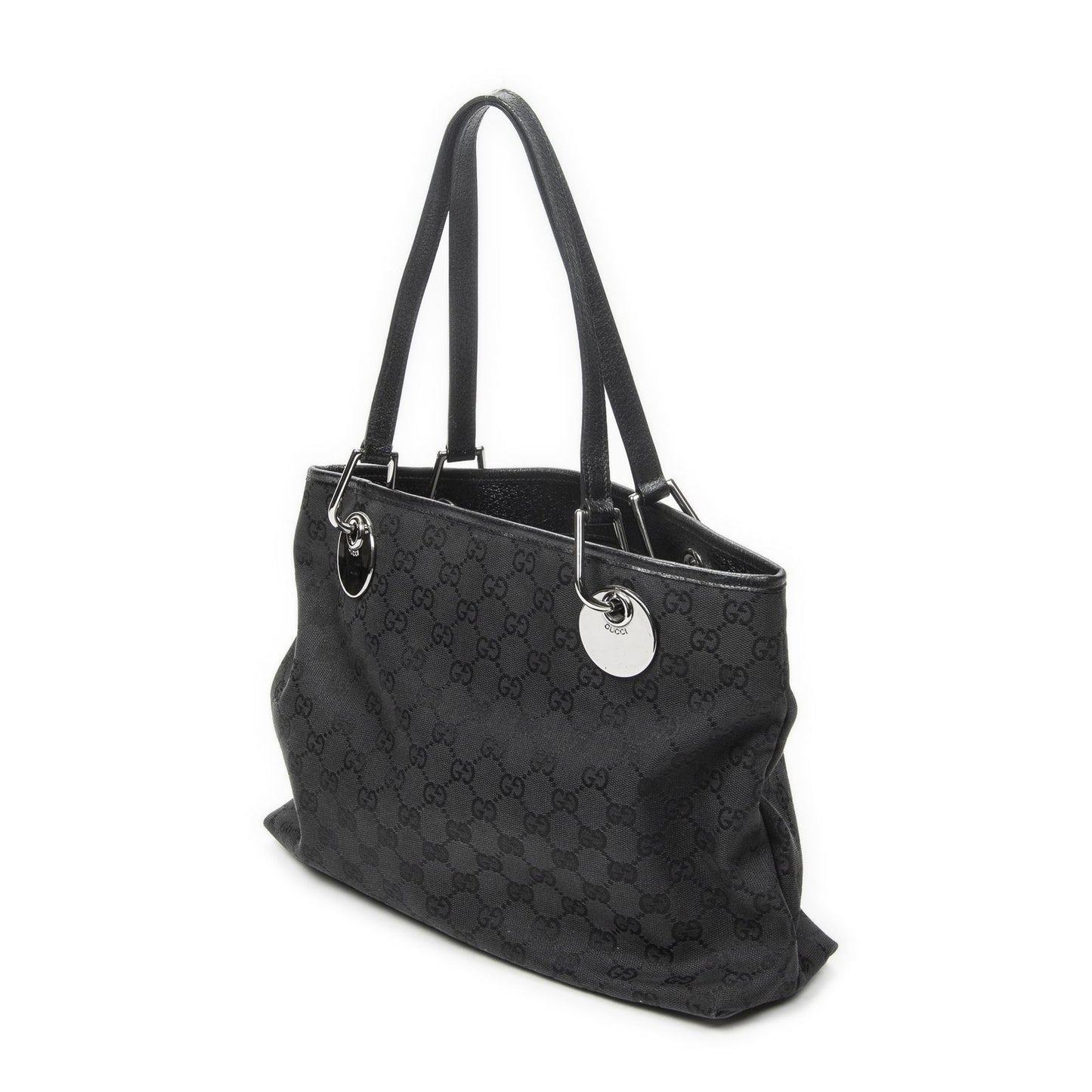 Gucci Eclipse Tote Bag Black GG Canvas — view 2