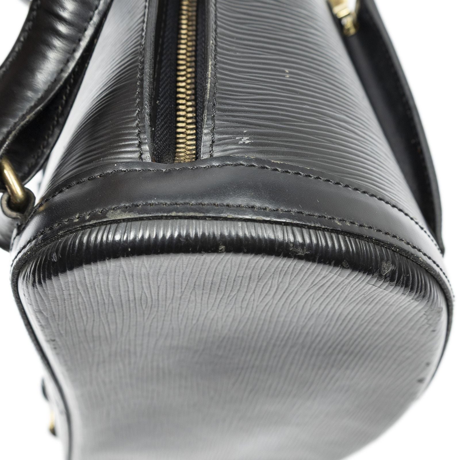 Louis Vuitton Gobelins Black Epi Handbag — view 8