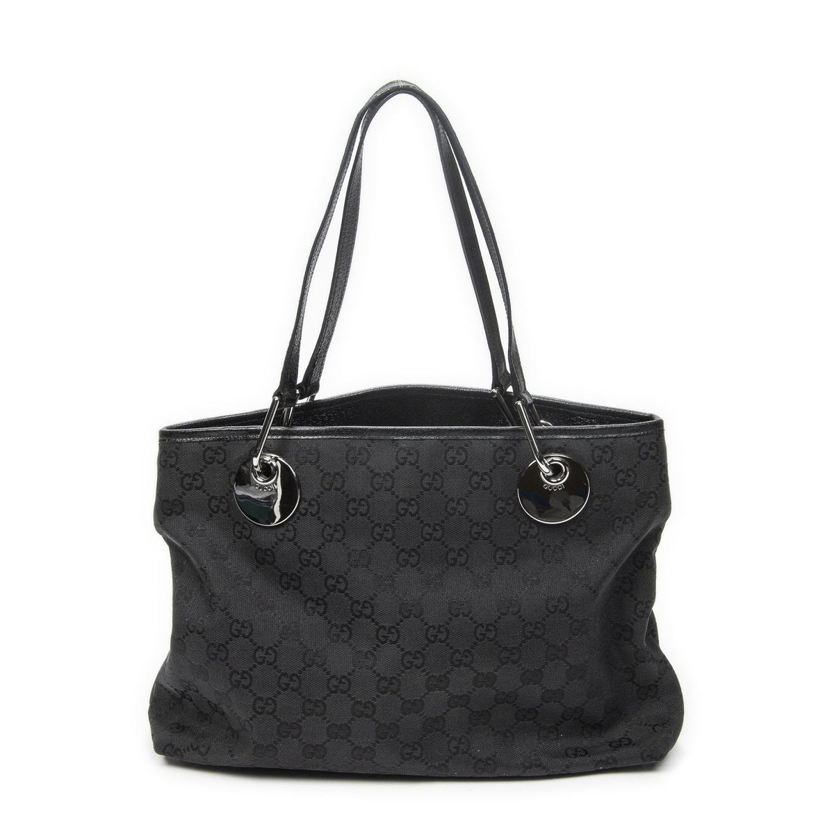 Gucci Eclipse Tote Bag Black GG Canvas