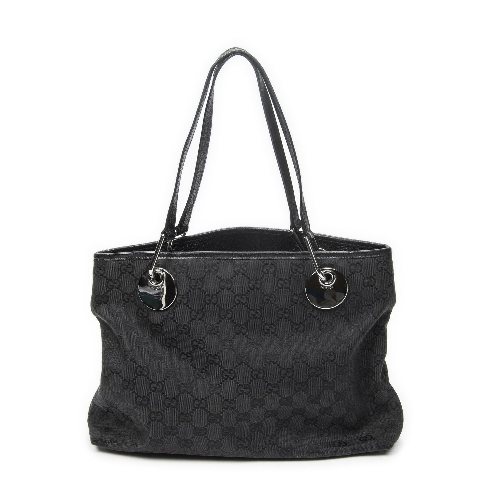 Gucci Eclipse Tote Bag Black GG Canvas
