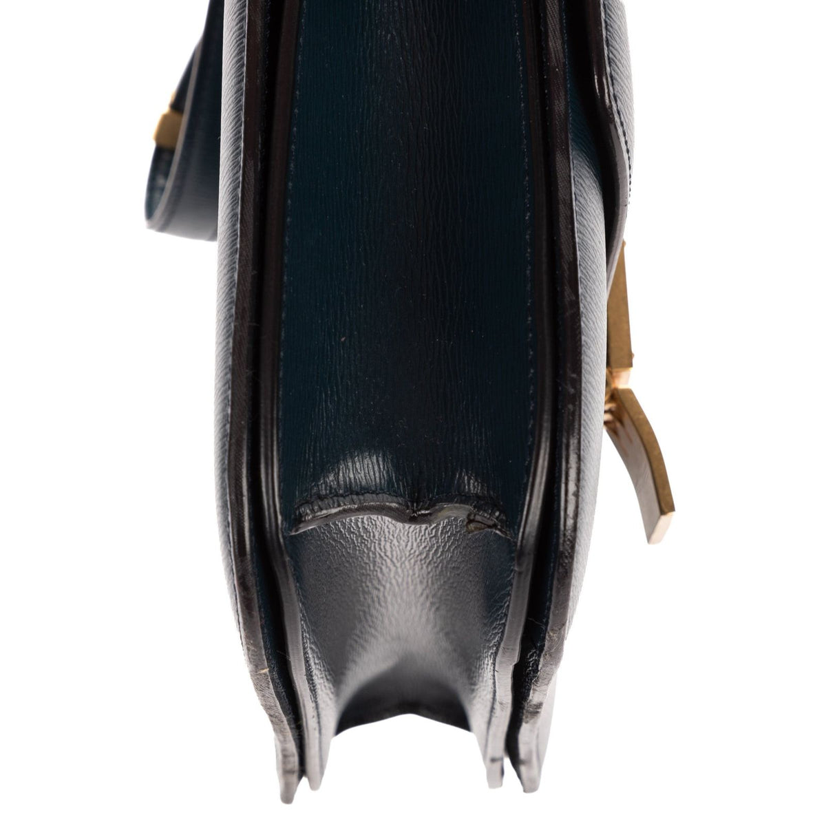 Celine Medium Classic Box Navy Spike Calfskin Leather Shoulder Bag — view 8