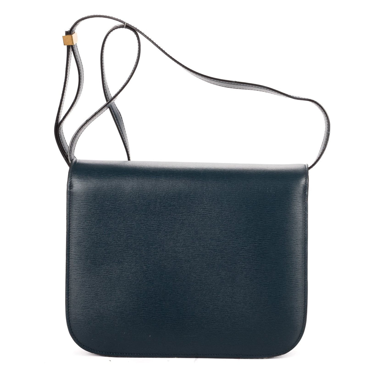 Celine Medium Classic Box Navy Spike Calfskin Leather Shoulder Bag — view 5