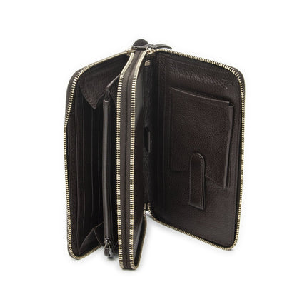 Gucci Soho Clutch Dark Brown Grain Calfskin Leather — view 4