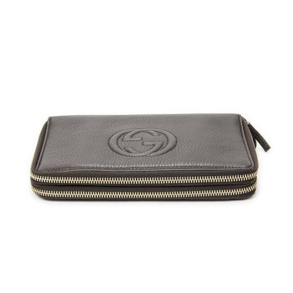 Gucci Soho Clutch Dark Brown Grain Calfskin Leather — view 3